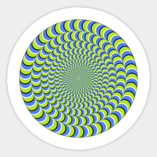 Rotating Snakes Illusion Sticker